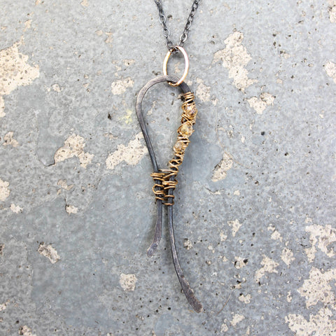 Ice & Fire Collection: Wire-wrapped necklace