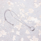 Simply Sterling Collection: Small wire-wrapped circle necklace