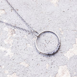 Simply Sterling Collection: Medium wire-wrapped circle necklace