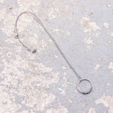 Simply Sterling Collection: Medium wire-wrapped circle necklace