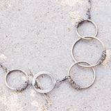 Simply Sterling Collection: Toggle clasp wire-wrapped circles necklace