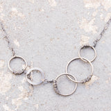 Simply Sterling Collection: Toggle clasp wire-wrapped circles necklace