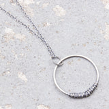 Simply Sterling Collection: Large wire-wrapped circle necklace