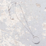 Simply Sterling Collection: Large wire-wrapped circle necklace