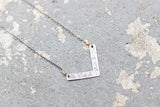 Stamped Metals Collection: Oxidized sterling silver single chevron with 14K goldfill